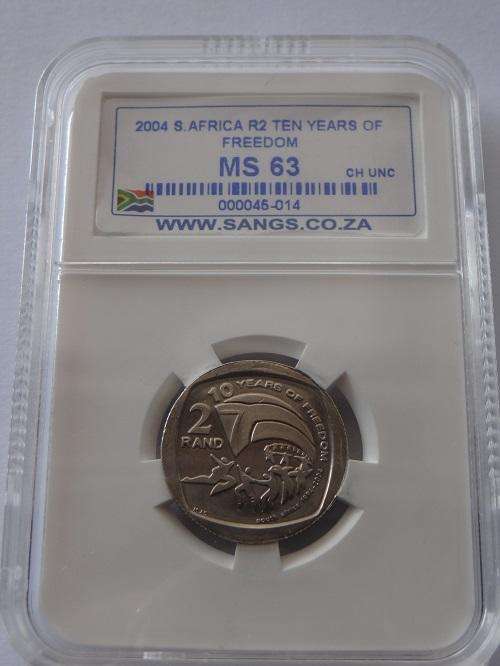 2004 R2 - 10 Years of Freedom !! SANGS Graded MS 63 !!