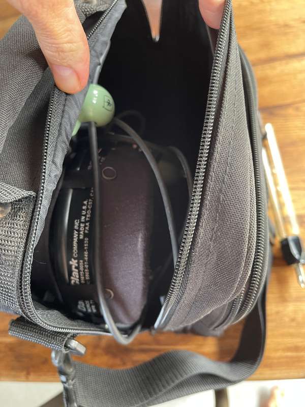 David Clark Aviation Headset H10-13.4 and David Clark Headset bag, fuel tester and foggles.