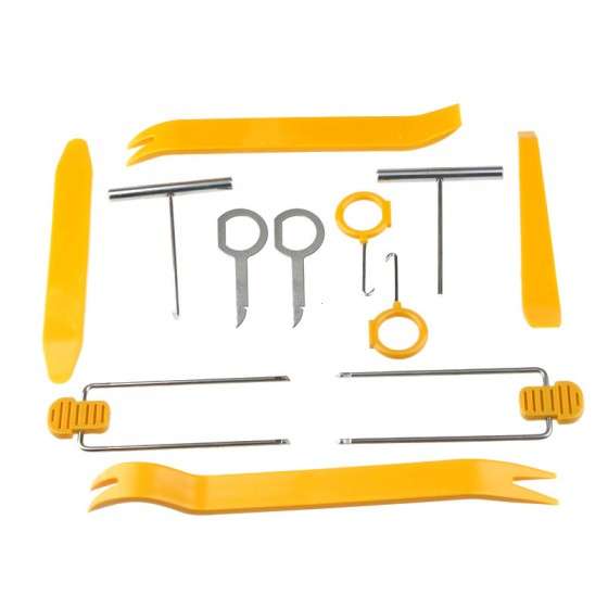 12Pcs Practical Install Removal Repair Tool For Car Audio Orange