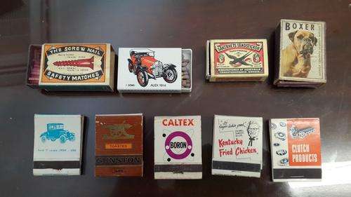 collection of vintage matchboxes