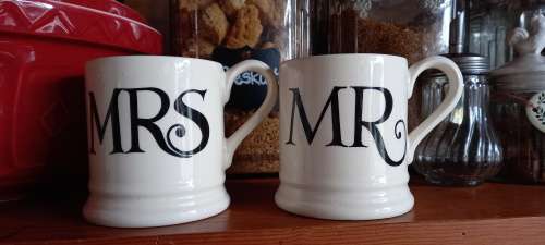 Emma Bridgewater  Mr and Mrs mugs: For the soon-to-be-weds, newly-weds or  well-and-truly-wedded