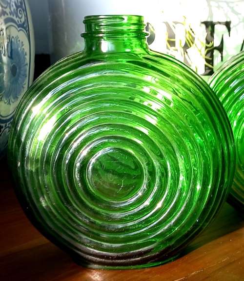 1936 Lincoln Zephyr V12 door water bottle Green glas