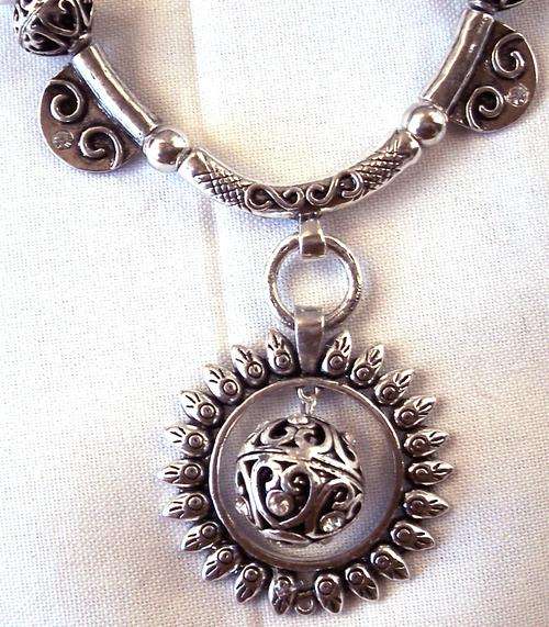 NEW - Tibetian silver chain with silver ball