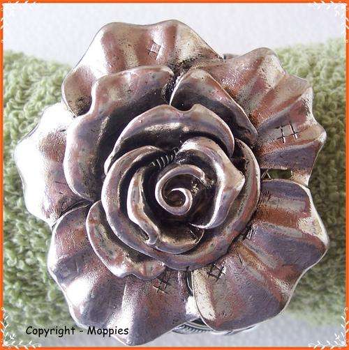 Tibetian silver rose bangle