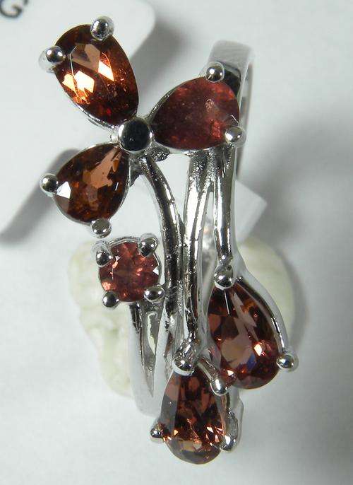 925 Sterling Silver A-grade natural Garnet