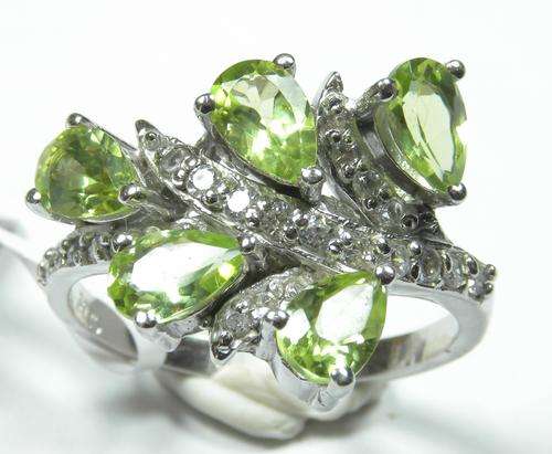 925 Sterling Silver A-grade natural Peridot