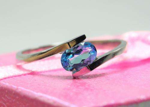 925 Sterling Silver Natural A-Grade Blue Sapphire Ring