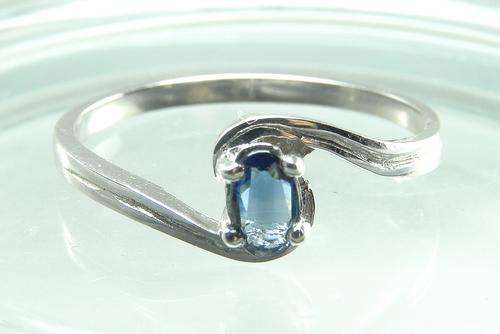925 Stirling Silver Natural A-Grade Sapphire Ring