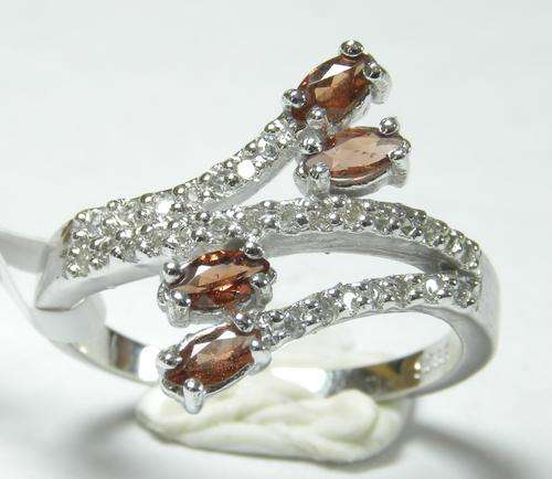925 sterling silver A grade Garnet ring