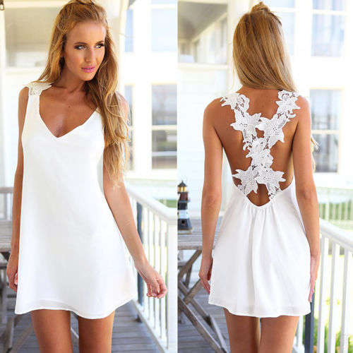 Sexy Women Summer Casual Sleeveless Party Evening Cocktail Short Mini Dress