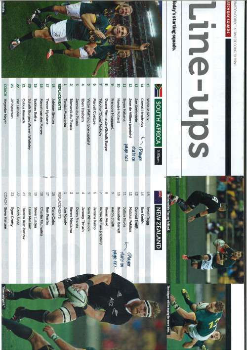 5 Springbok Rugby programmes