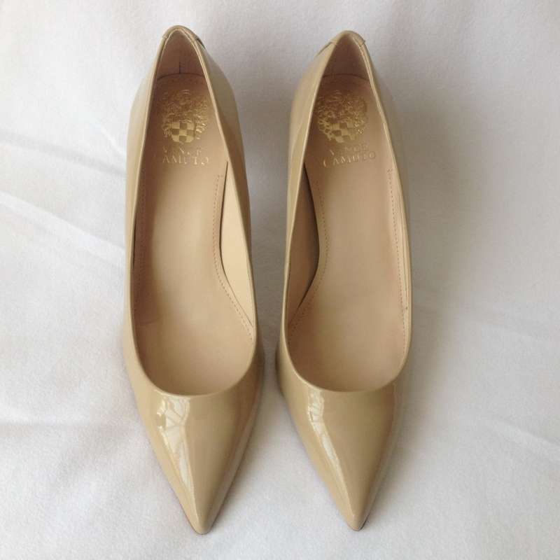 Vince Camuto Nude Patent Heels