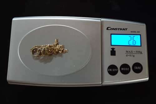 Genuine  Fine 9ct Gold Figaro Ankle Bracelet with 4 lace like pattern rings