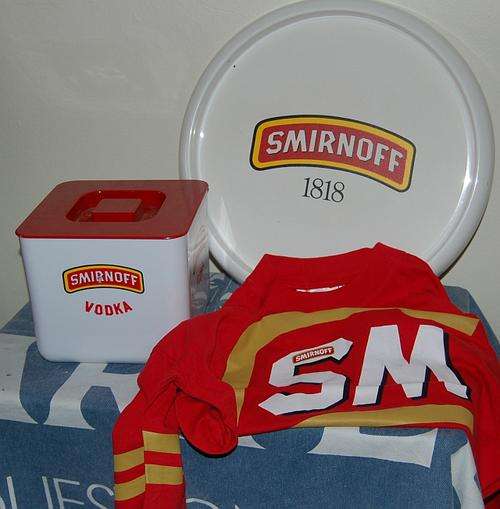 Smirnoff Ice Bucket, Tray and T-Shirt for your Pub