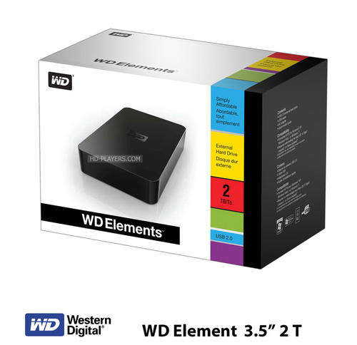 WD - External 3.5" Elements 2TB USB 2.0 / BLK