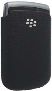 Black Leather Pocket Case Pouch For BlackBerry Torch 9800