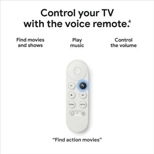 Chromecast with Google TV 4K - Snow (White)