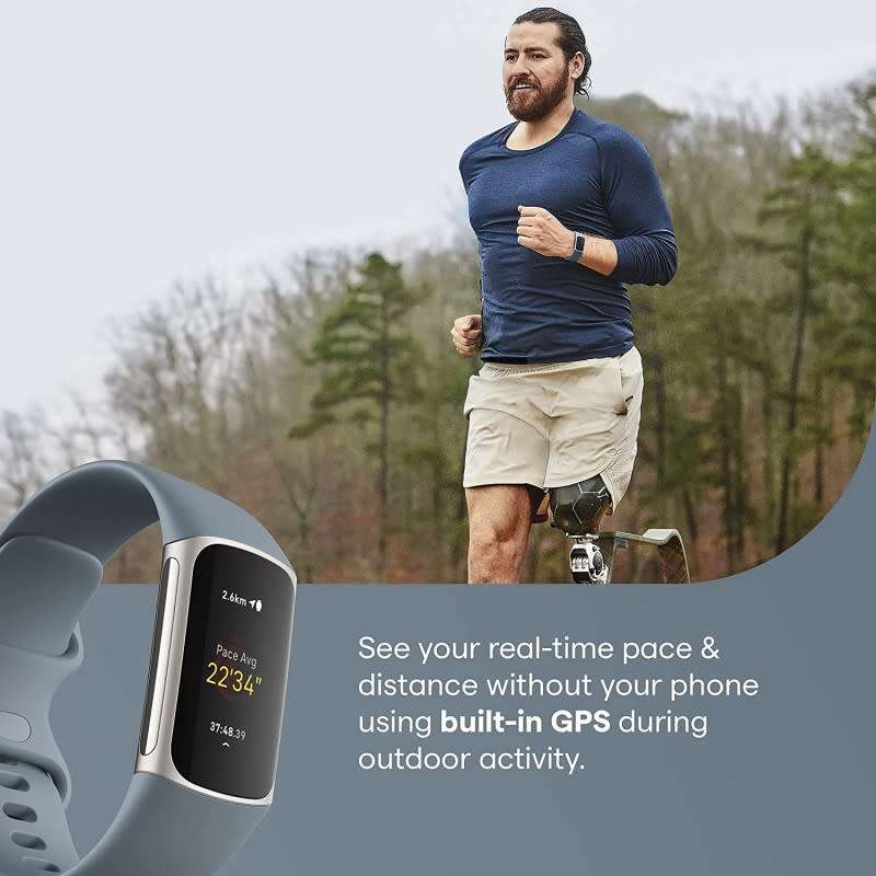 Fitbit Charge 5 Advanced Health & Fitness Tracker - Lunar White/Soft Gold