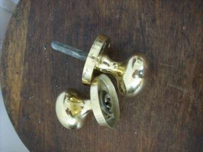 BRASS DOOR HANDLES.