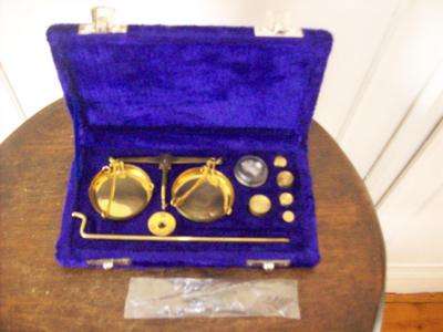 BRASS SCALE SET IN BOX
