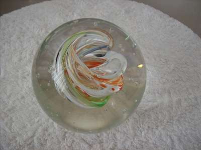 PAPERWEIGHT/DUMP.  GLASS.