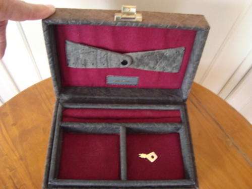 ELEPHANT SKIN  JEWELERY BOX.  VINTAGE.