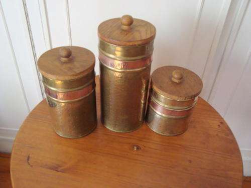 BRASS & COPPER STORAGE TINS