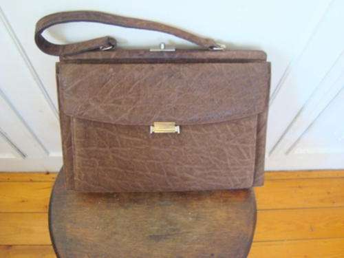 BAG GENUINE ELEPHANT SKIN.  VINTAGE  1950's