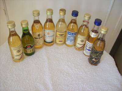 COLLECTION OF MINATURE BRANDY BOTTLES