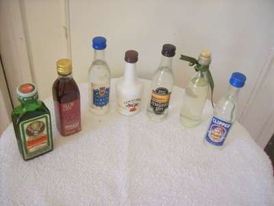 COLLECTION  OF MINATURE ALCOHOL BOTTLES