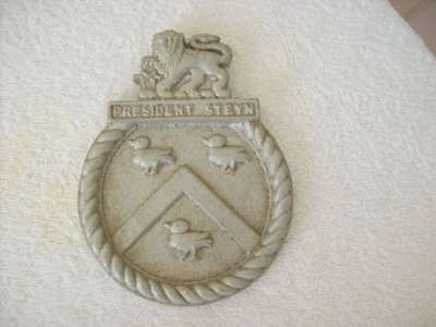 SHIPS PLAQUE SAS PRESIDENT STEYN