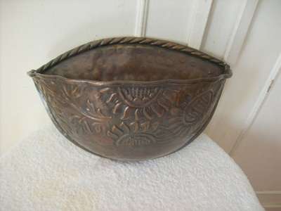 COPPER WALL VASE.