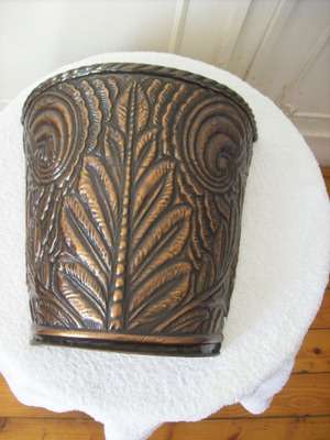 COPPER WALL VASE.