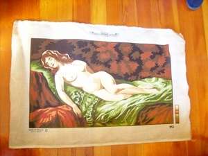 TAPESTRY CANVAS. NUDE WOMAN.
