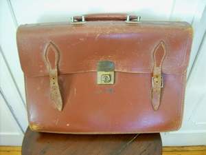 LEATHER BRIEFCASE. MADE IN ENGLAND.  VINTAGE.