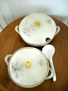 PAIR OF SERVING DISHES.  MADE IN POLAND. MARKED & NUMBERED.