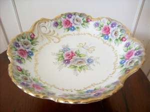 CAKE STAND.  MARKED 'BOUQUET' BY SHAFFORD 3178'      (2)