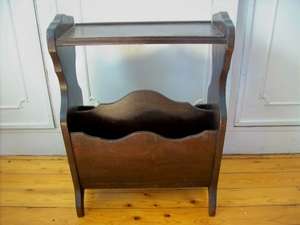 MAGAZINE RACK AND SIDE TABLE