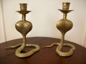 BRASS CANDLE STICKS.  BEAUTIFUL.  VINTAGE.