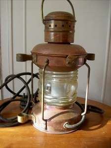 COLLECTORS BRASS SHIPS ANCHOR LIGHT