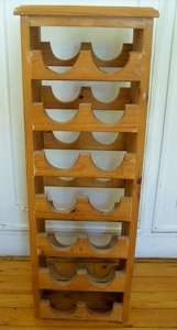WINE RACK PINE.  HOLDS 14 BOTTLES. "BUYER COLLECTS"