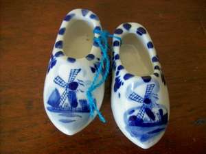 PAIR OF DUTCH CLOG ORNAMENTS.  GIFT WRAPPED.