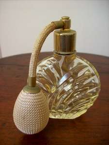 VINTAGE PERFUME BOTTLE WITH ATOMIZER.