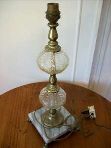 LAMP - GLASS & METAL.