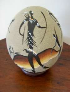 BEAUTIFULLY DECORATED OSTRICH EGG.