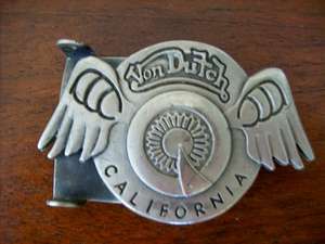 BELT BUCKLE. VON DUTCH. CALIFORNIA.