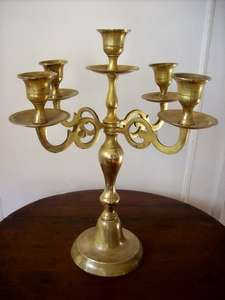 BRASS 5 ARM CANDLESTICK.