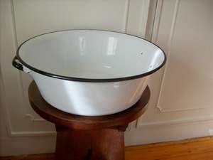 ENAMEL BOWL.  VINTAGE.  BIG.