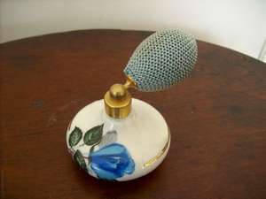 PERFUME BOTTLE WITH ATOMIZER.  BAVARIAN.