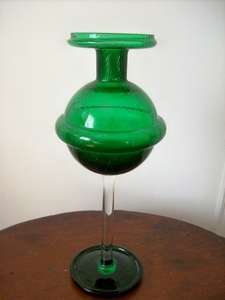 CANDLESTICK.   GLASS.